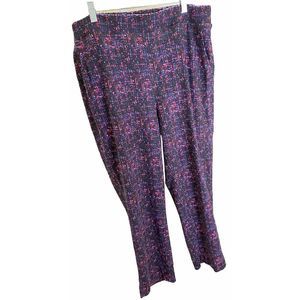 TORRID Rayon Black/pink elastic waist Wide‎ leg Pants Size-3